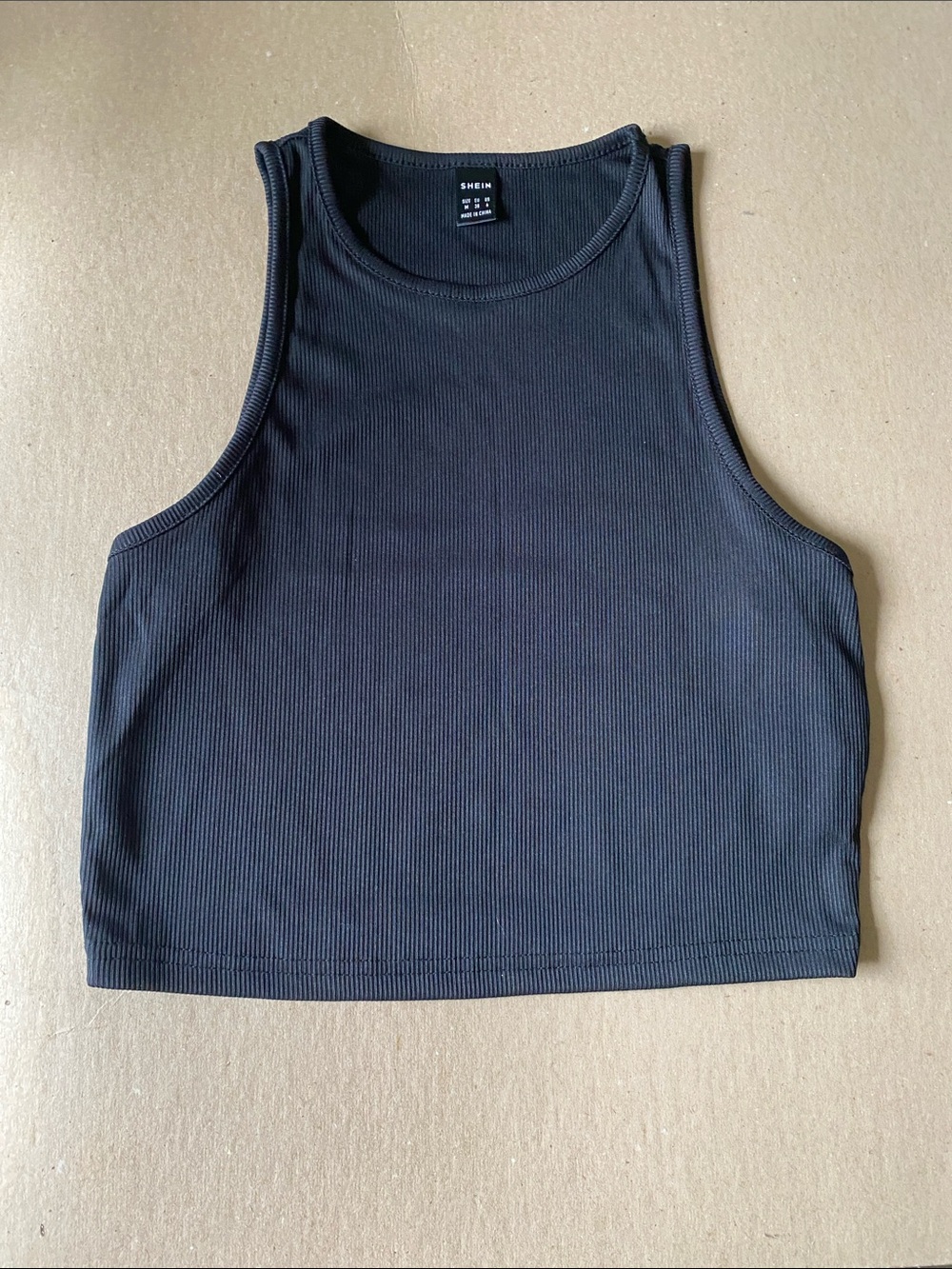 Bundle of 2 Ribbed High-Neck Crop Tank
